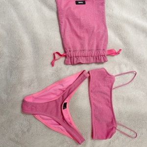 Pink Triangl Mica-Pitaya Sparkle Bikini w/bag XS
